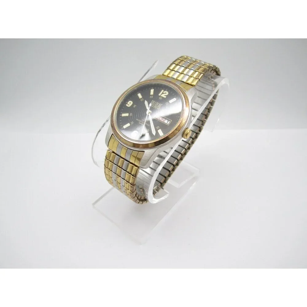Men Bill Blass Quartz WR Analog 35mm Round Watch (H858) 